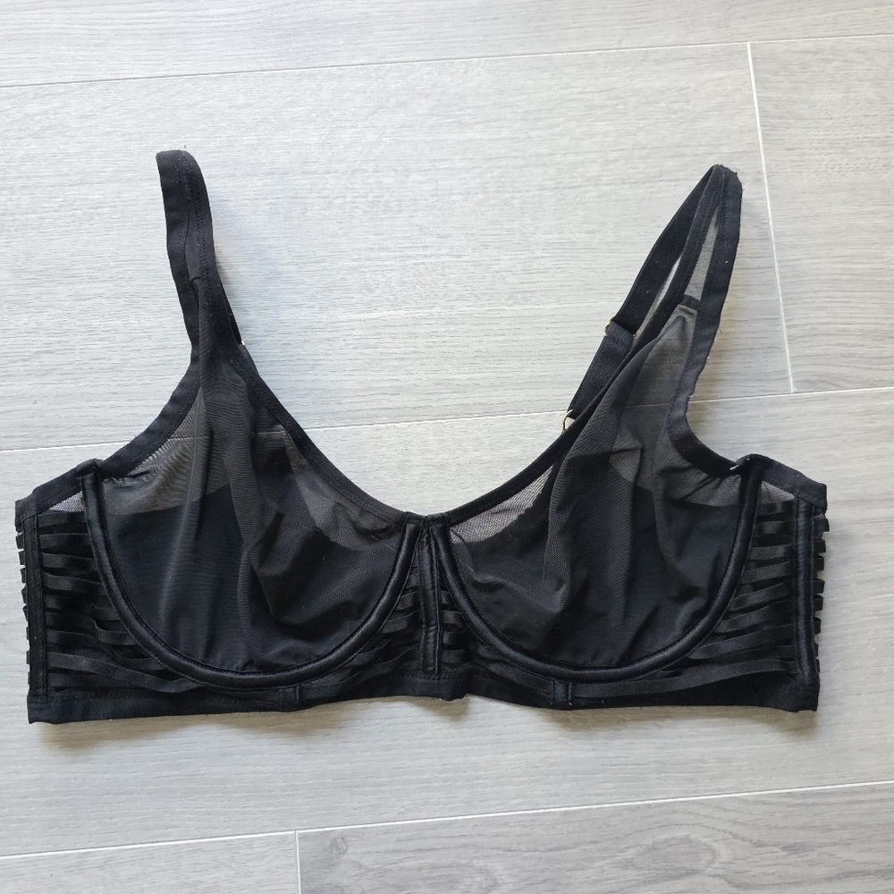 Victoria's Secret Black Sheer Underwire Bra
